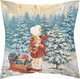 Миниатюра изображения товара Подушка декоративная Samsara Home Девочка у елки 4040Нг-1а