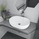 Миниатюра изображения товара Умывальник Lauter 21836A + клапан 21190W + сифон 21635W (белый матовый)
