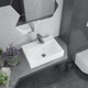 Миниатюра изображения товара Умывальник Lauter 21887B + клапан 21190B + сифон 21635B (черный матовый)