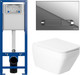 Миниатюра изображения товара Унитаз подвесной с инсталляцией Saniteco KW-9010W + 64110 + S-IN-MZ-VECTOR