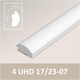 Миниатюра изображения товара Профиль для стеновой панели SOLID 4 UHD 17/23-07 (2.8м, белый)