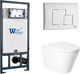 Миниатюра изображения товара Унитаз подвесной с инсталляцией Saniteco KW-9005W + Marberg 507 SE GL-WT + Marberg 507