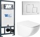 Миниатюра изображения товара Унитаз подвесной с инсталляцией Saniteco KW-99048 + Marberg 507 SE GL-WT + Marberg 507