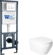 Миниатюра изображения товара Унитаз подвесной с инсталляцией Saniteco KW-9009W + Marberg 410 SE CR + Marberg 410