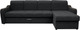Миниатюра изображения товара Диван угловой Сириус Лидер-3 с оттоманкой ППУ 300x165 (Eva 11 велюр черный)
