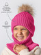 Миниатюра изображения товара Шапочка для малышей Amarobaby Pure Love Pompon / AB-OD24-PLPO16/25-52 (фуксия, р.52-54)