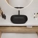Миниатюра изображения товара Умывальник Lauter 21393-60-A + клапан 21190B + сифон 21635B (черный матовый)