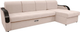 Миниатюра изображения товара Диван угловой Сириус Лидер-6 с оттоманкой ППУ 300x165 (Eva 01 велюр белый)