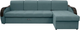 Миниатюра изображения товара Диван угловой Сириус Лидер-6 с оттоманкой ППУ 300x165 (Eva 20 велюр зеленый)