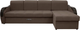 Миниатюра изображения товара Диван угловой Сириус Лидер-6 с оттоманкой ППУ 300x165 (Eva 26 велюр коричневый)