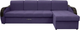 Миниатюра изображения товара Диван угловой Сириус Лидер-6 с оттоманкой ППУ 300x165 (Eva 31 велюр фиолетовый)