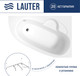 Миниатюра изображения товара Ванна акриловая Lauter Valencia 160x105 / 2102160R (с каркасом)