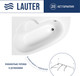 Миниатюра изображения товара Ванна акриловая Lauter Valencia 140x95 / 2102140L (с каркасом)