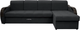 Миниатюра изображения товара Диван угловой Сириус Лидер-6 с оттоманкой НПБ 300x165 (Eva 11 велюр черный)