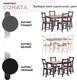 Миниатюра изображения товара Обеденная группа Tetchair Sonata Dining Set (антик/черный)