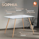 Миниатюра изображения товара Обеденный стол Tetchair Sophia 80x110x75 металл/стекло/бук (прозрачный)