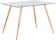 Миниатюра изображения товара Обеденный стол Tetchair Sophia 80x110x75 металл/стекло/бук (прозрачный)