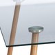 Миниатюра изображения товара Обеденный стол Tetchair Sophia 80x110x75 металл/стекло/бук (прозрачный)
