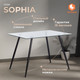 Миниатюра изображения товара Обеденный стол Tetchair Sophia 80x110x75 металл/стекло (черный/прозрачный)
