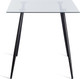 Миниатюра изображения товара Обеденный стол Tetchair Sophia 80x110x75 металл/стекло (черный/прозрачный)