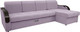 Миниатюра изображения товара Диван угловой Сириус Лидер-6 с оттоманкой НПБ 300x165 (Eva 13 велюр светло-фиолетовый)