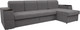 Миниатюра изображения товара Диван угловой Сириус Лидер-13 с оттоманкой ППУ 330x165 (Eva 07 велюр темно-серый)