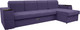 Миниатюра изображения товара Диван угловой Сириус Лидер-13 с оттоманкой ППУ 330x165 (Eva 31 велюр фиолетовый)