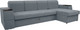 Миниатюра изображения товара Диван угловой Сириус Лидер-13 с оттоманкой ППУ 330x165 (Eva 32 велюр серый)