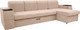 Миниатюра изображения товара Диван угловой Сириус Лидер-13 с оттоманкой ППУ 330x165 (Eva 33 велюр светло-коричневый)