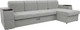 Миниатюра изображения товара Диван угловой Сириус Лидер-13 с оттоманкой НПБ 330x165 (Eva 08 велюр светло-серый)