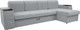 Миниатюра изображения товара Диван угловой Сириус Лидер-13 с оттоманкой НПБ 330x165 (Eva 09 велюр светло-серый)