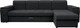 Миниатюра изображения товара Диван угловой Сириус Лидер-13 с оттоманкой НПБ 330x165 (Eva 11 велюр черный)
