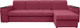 Миниатюра изображения товара Диван угловой Сириус Лидер-13 с оттоманкой НПБ 330x165 (Eva 16 велюр темно-красный)