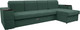 Миниатюра изображения товара Диван угловой Сириус Лидер-13 с оттоманкой НПБ 330x165 (Eva 19 велюр темно-зеленый)