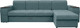 Миниатюра изображения товара Диван угловой Сириус Лидер-13 с оттоманкой НПБ 330x165 (Eva 20 велюр зеленый)