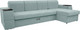 Миниатюра изображения товара Диван угловой Сириус Лидер-13 с оттоманкой НПБ 330x165 (Eva 25 велюр светло-зеленый)
