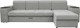 Миниатюра изображения товара Диван угловой Сириус Лидер-13 с оттоманкой ППУ 330x165 (Eva 08 велюр светло-серый)