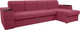 Миниатюра изображения товара Диван угловой Сириус Лидер-13 с оттоманкой ППУ 330x165 (Eva 16 велюр темно-красный)