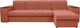 Миниатюра изображения товара Диван угловой Сириус Лидер-13 с оттоманкой ППУ 330x165 (Eva 17 велюр терракотовый)