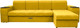 Миниатюра изображения товара Диван угловой Сириус Лидер-13 с оттоманкой ППУ 330x165 (Eva 18 велюр желтый)