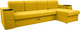 Миниатюра изображения товара Диван угловой Сириус Лидер-13 с оттоманкой ППУ 330x165 (Eva 18 велюр желтый)