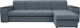 Миниатюра изображения товара Диван угловой Сириус Лидер-13 с оттоманкой ППУ 330x165 (Eva 10 велюр серый)