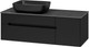 Миниатюра изображения товара Тумба под умывальник Misty Роял 120 / П-Роя-01120-021П2Я+VS03-120 (подвесная, черный)