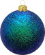 Миниатюра изображения товара Шар новогодний Justys ВН19 (100мм, синий хамелеон)