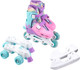 Миниатюра изображения товара Ролики-коньки Babyhit Twin Seasons (S, бирюзовый/розовый)