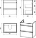 Миниатюра изображения товара Тумба с умывальником Misty Мира 65 / П-Мир-01065-012Я+13065-KL
