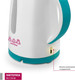 Миниатюра изображения товара Электрочайник Мастерица ЕК-1701M (белый/бирюзовый)