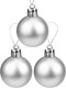 Миниатюра изображения товара Набор шаров новогодних Miland Чудеса / НУ-5623 (12шт, 4см, серебряный с узором)