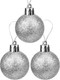 Миниатюра изображения товара Набор шаров новогодних Miland Чудеса / НУ-5623 (12шт, 4см, серебряный с узором)