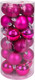Миниатюра изображения товара Набор шаров новогодних Miland Новогоднее настроение / НУ-5635 (24шт, 5см, насыщенный розовый)